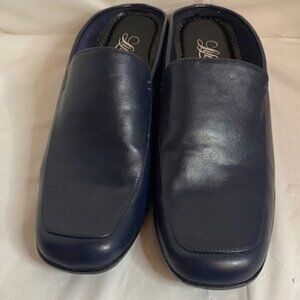 LifeStride navy blue slip-on comfort Square Toe Mules/. Women's Size 9M